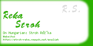 reka stroh business card